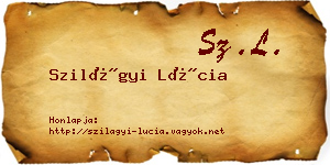 Szilágyi Lúcia névjegykártya