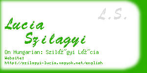 lucia szilagyi business card